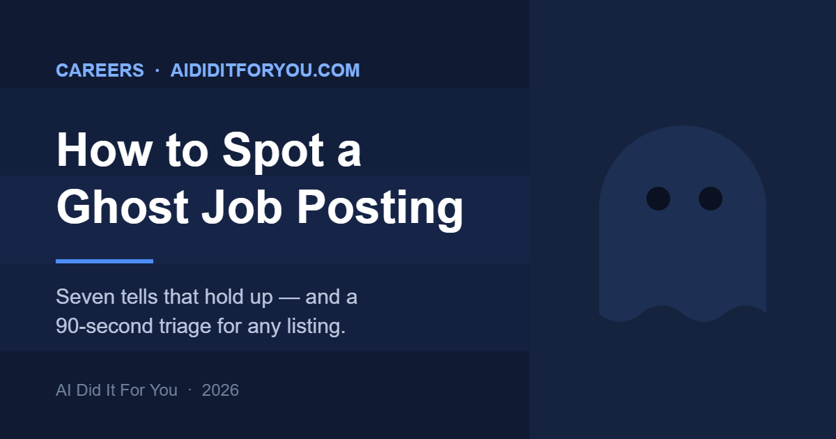 How to spot a ghost job posting